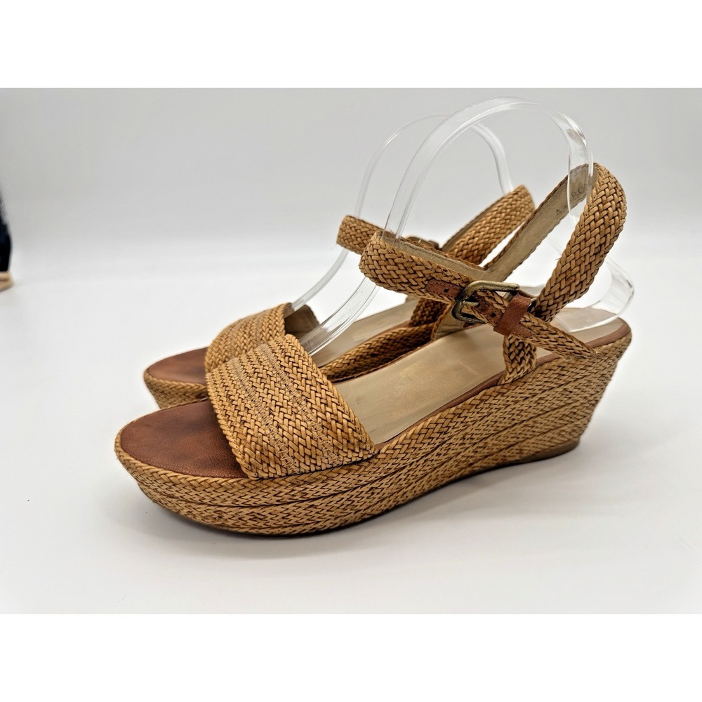 Stuart Weitzman Womens 10 M Barbados Rattan Raffia Strappy Sandal Quiet Luxury - Picture 4 of 15